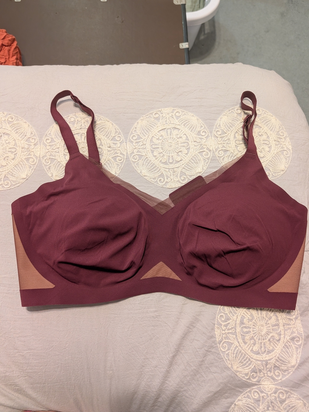 Honeylove Wireless Bra in Deep Burgundy